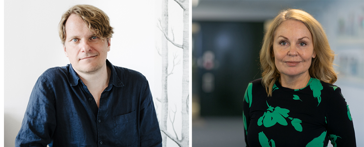 Mats Ekblad, kommunikationsansvarig på Boplats Väst och Marika Klerby-Nordström, chef för marknad- och kommunikation på Bostadsförmedlingen i Stockholm.