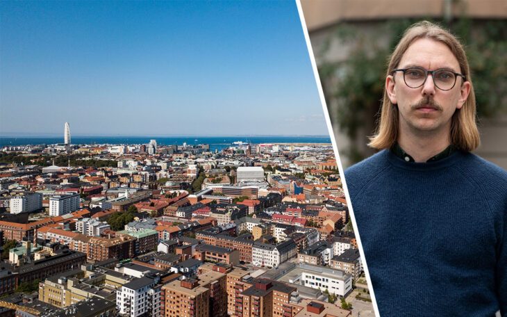 Joel Nordström, vice regionordförande i Hyresgästföreningen södra Skåne och en Malmövy.