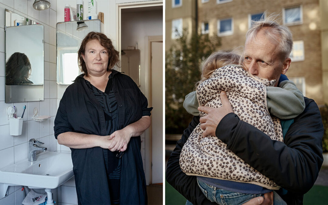 Magdalena Forshamn fick ett nytt badrum efter en vattenskada för åtta år sedan. Nu river värden ut det igen. Grannen Stefan Sundström är besviken över att varken hyresnämnd eller hovrätt har tagit någon hänsyn till de boendes invändningar.