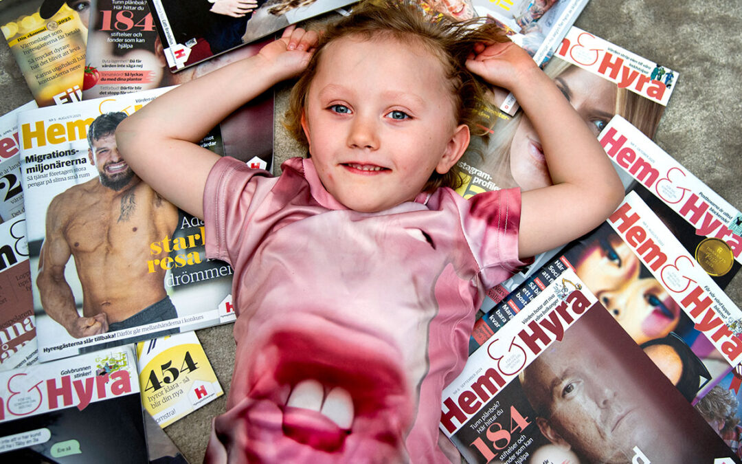 Lo Sandberg, 5 år, älskar Hem & Hyra.