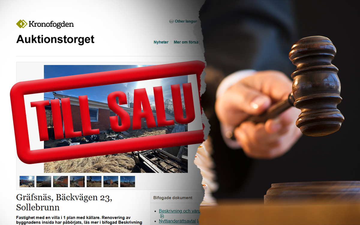 Bessous hus säljs av Kronofogden
