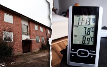 I Petters lägenhet har det varit några plusgrader som kallast.