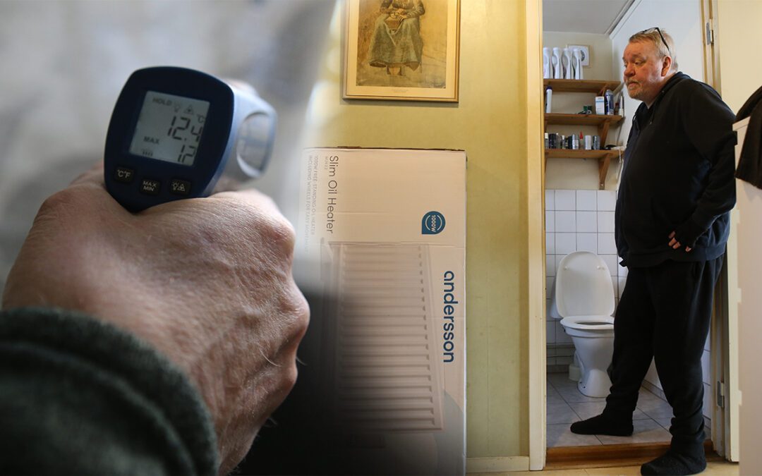 Kalla lägenheten på Byvägen i Södertälje. Hyresgästen Mats Hedqvist fryser.