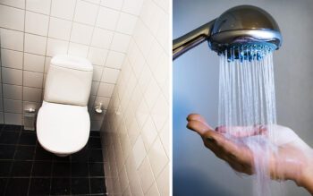 Hyresgästen hotades av vräkning efter att ha duschat på toalettstolen.