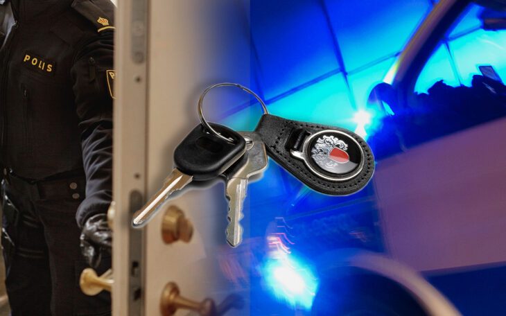 Poliserna stormade in i lägenheten. OBS! Bilden är inte från händelsen.