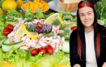 Ser du den ovanliga ingrediensen på Victoria Lallis smörgåstårta?