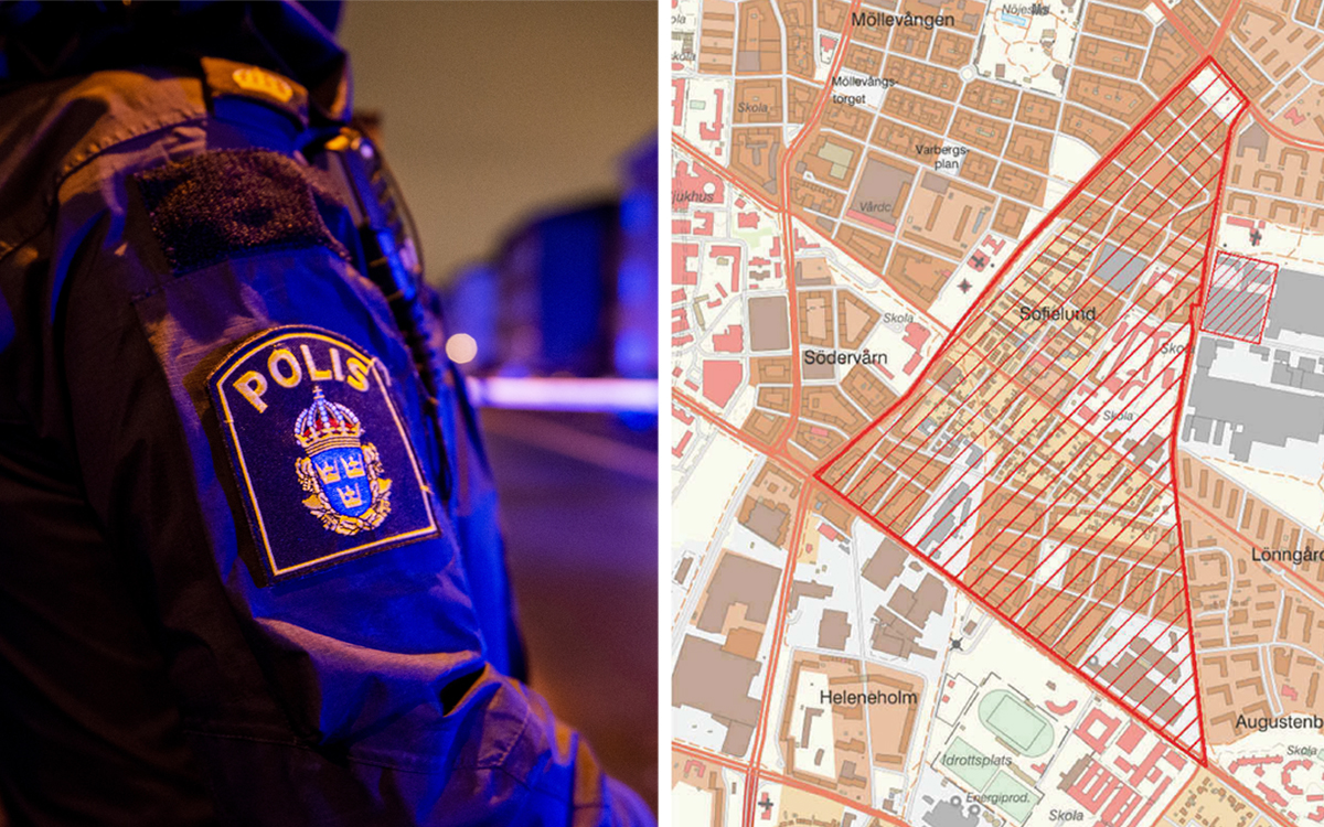 Karta som visar vistelsförbud