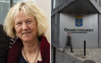 Tvådelad bild. T v: Annika Backlund, porträtt, i ljus pagefrisyr och mörkröd jacka elelr kavaj. T h: Örebro tingsrätts fasad med någon i oskärpa som passerar. Örebro tingsrätt har beslutat att sätta Annika Backlund-hem AB i konkurs. Bolaget är bara ett av många som tillsammans utgör AB-hem. Just det bolaget äger inga hyresfastigheter.