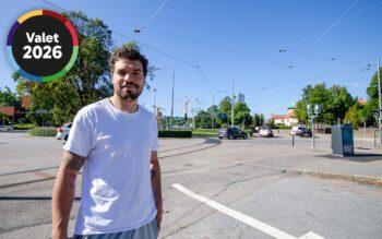 Rondellen vid Sankt Sigfrids plan har blivit rikskänd efter protester mot planer på att bygga flerbostadshus här. Nelson Rainey skulle gärna se att det blev hyreshus.