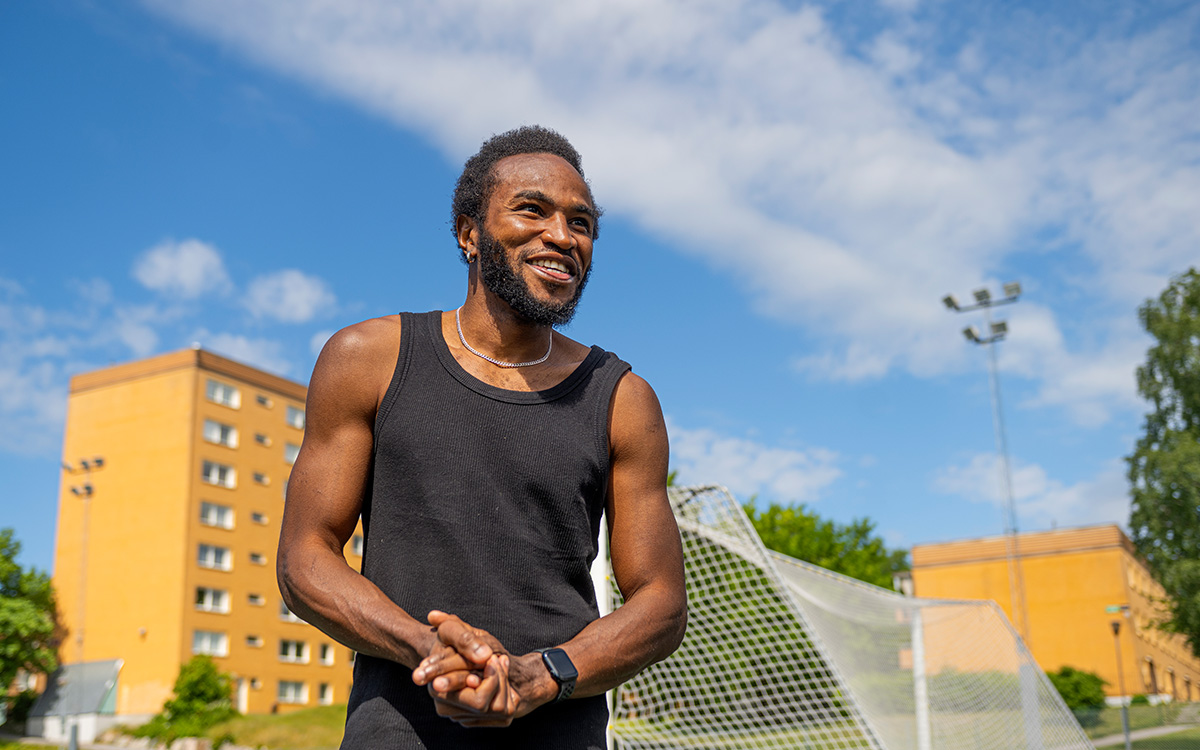Christian Moses, hyresgäst i Hovsjö och fotbollsspelare. 