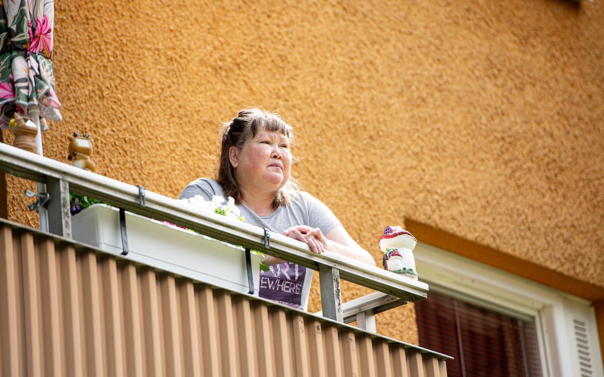 Kristina Johansson, hyresgäst i Hovsjö.