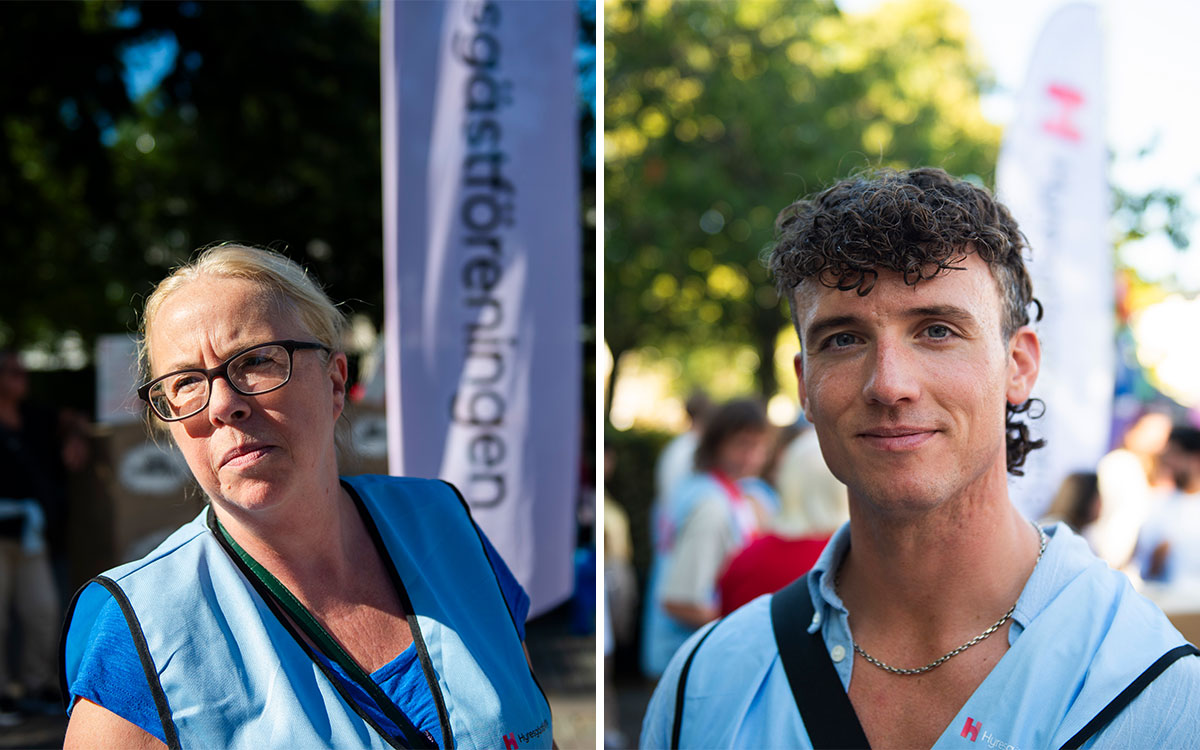 Carina Haglund, förtroendevald i Hyresgästföreningen i södra Skåne och Ola Palmgren, vice ordförande i Hyresgästföreningen.