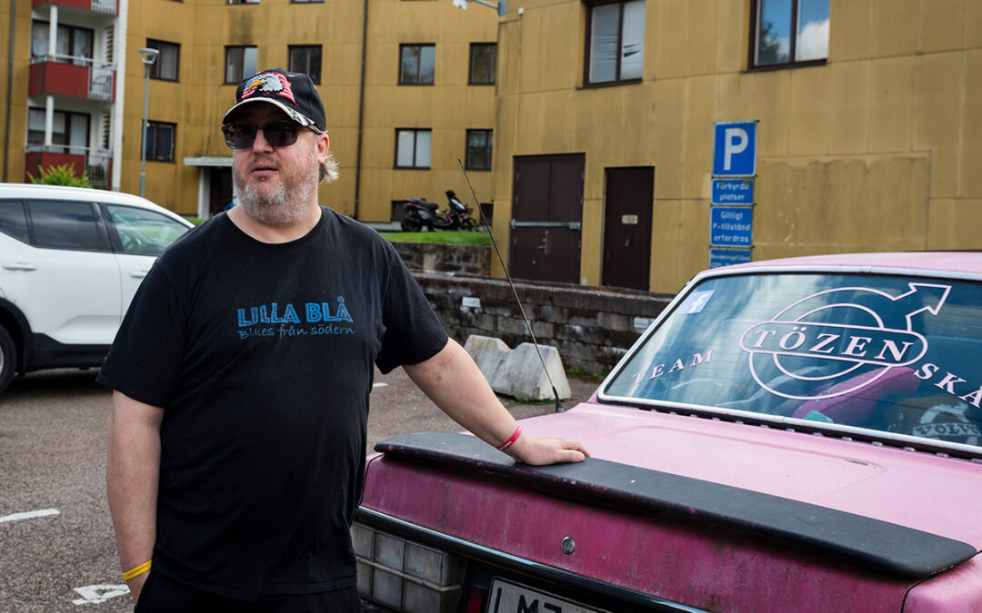 Hyresgästen Ikks Wicktor bor i en av Kupolens hyreshus, som ska tas över av Perstorpsbostäder.