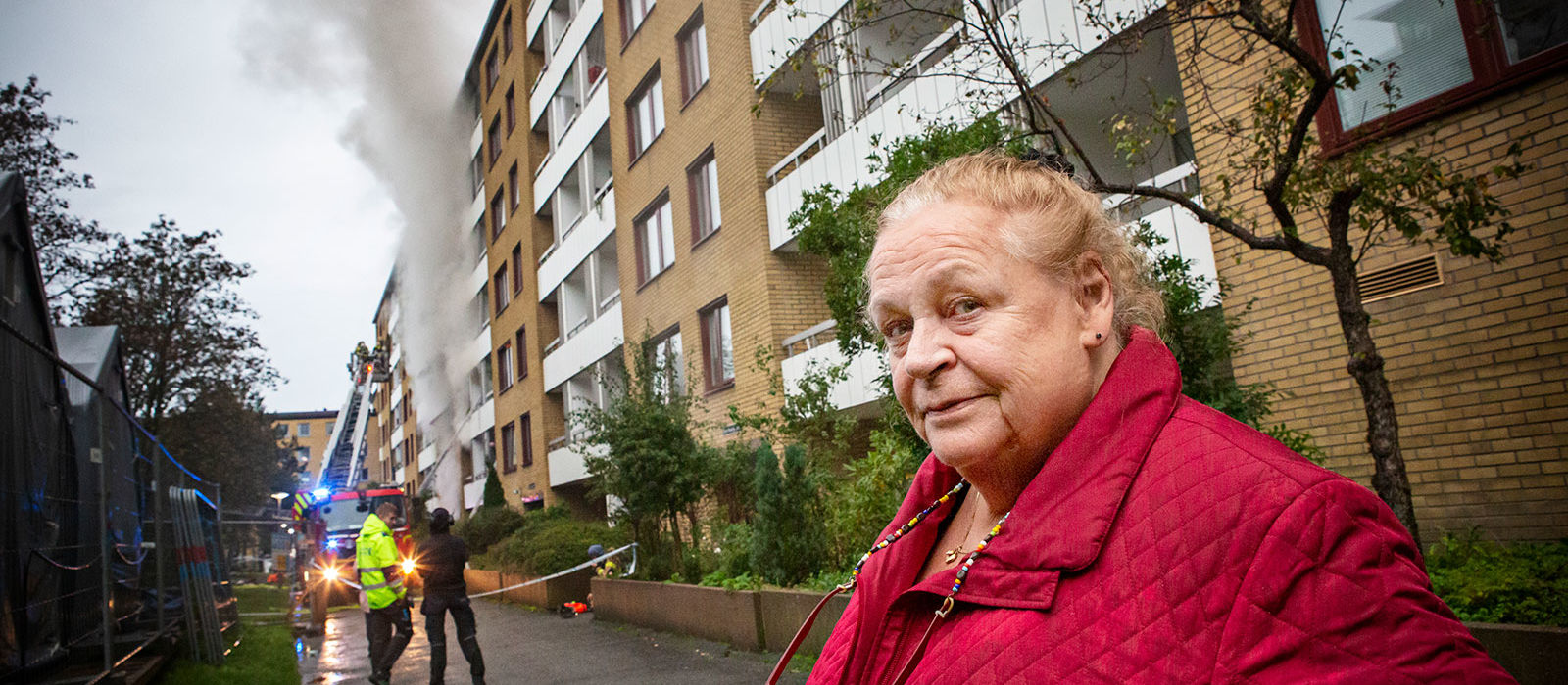 Porträtt Anja Almén som förlorade sin lägenhet i en brand.