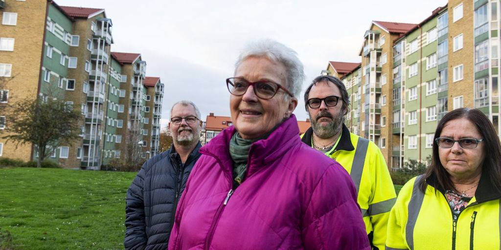 Lasse Persson, Gunilla Ericsson, Stefan Öberg och Christine Öberg är grannar på Augustenborg i östra Malmö.
