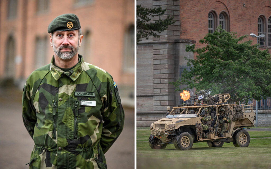 Björn Andersson, regementschef, Karlsborgs fästning, kollage Björn Andersson, regementschef, Karlsborg.