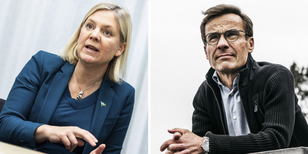 Magdalena Anderssson, Socialdemokraterna, och Ulf Kristersson, Moderaterna