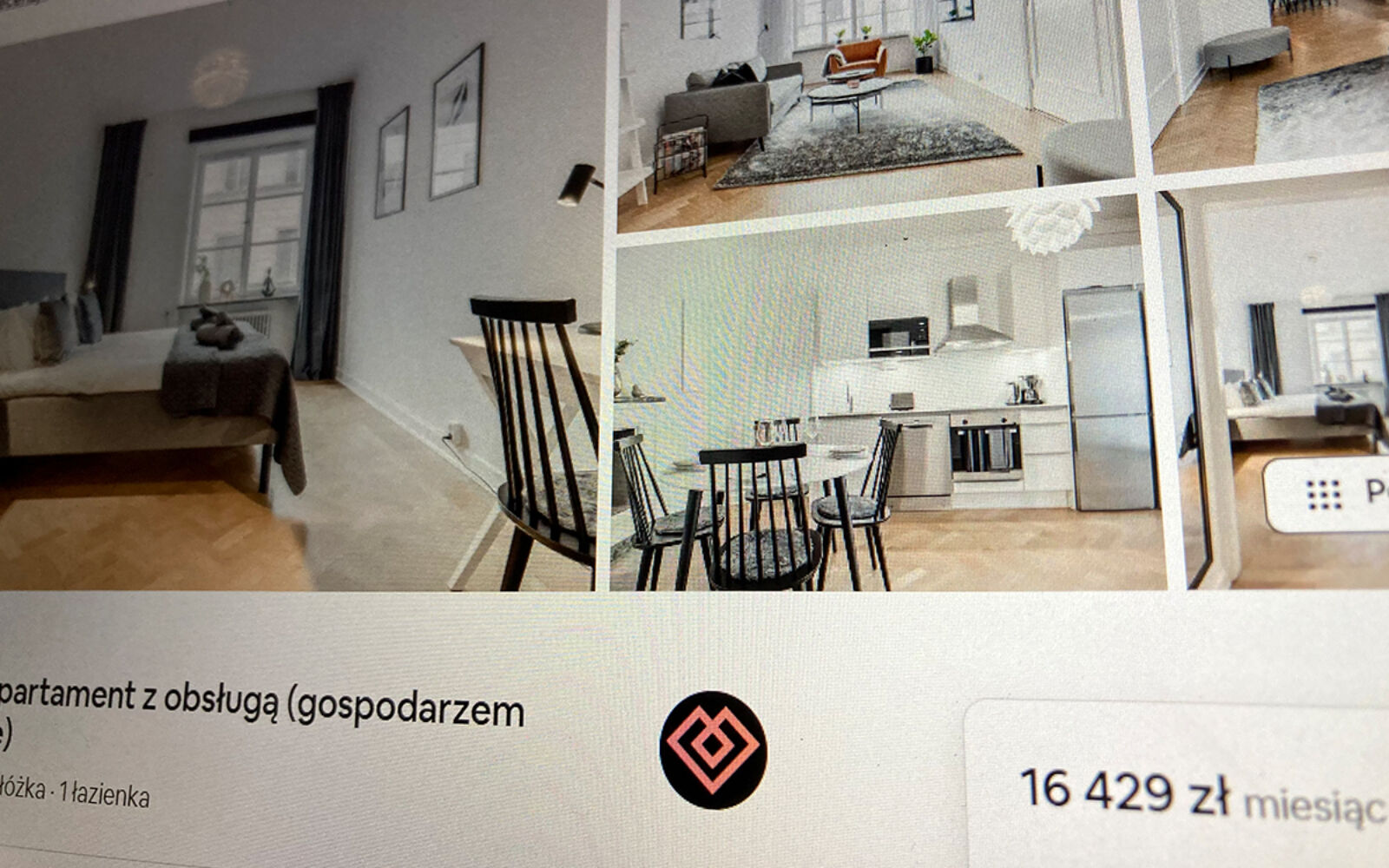 En trea på adressen hyrs ut för motsvarande 41 800 kronor i månaden på den polska Airbnb-sajten.