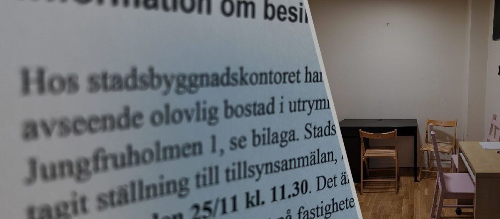 Besiktning tömt svartbygge